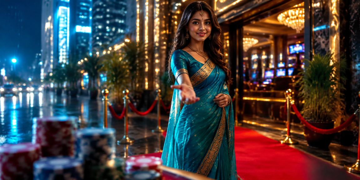 Indian woman enjoying online betting on tablet