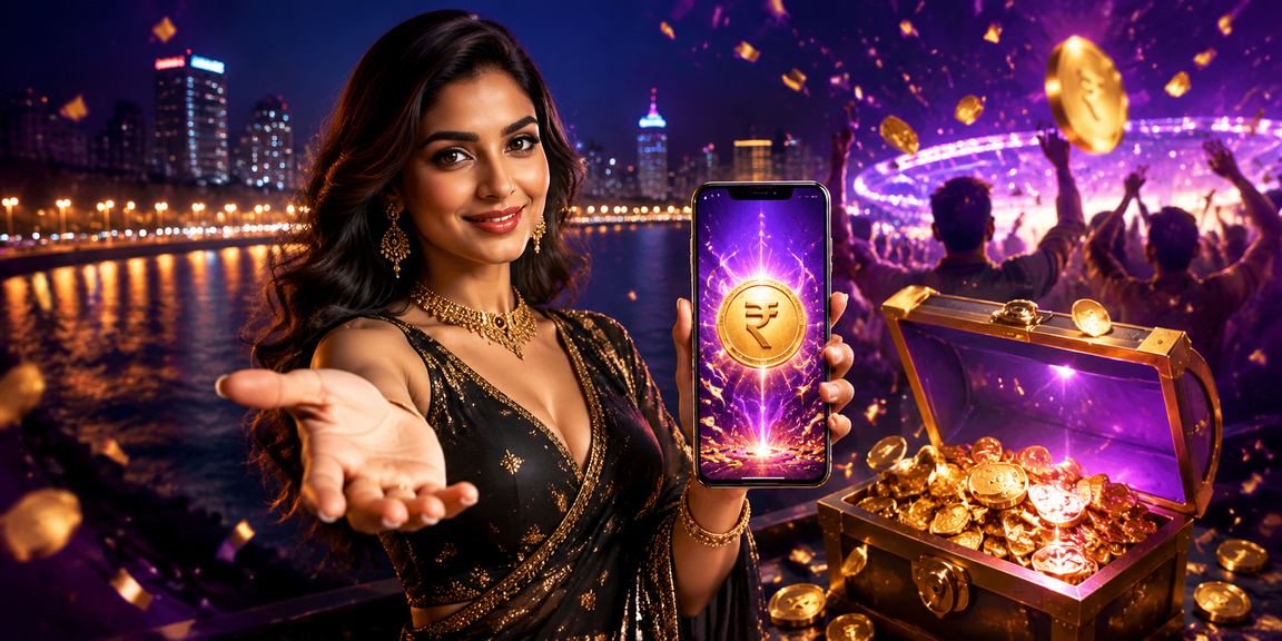 Mumbai Marine Drive with a mobile betting app in hand